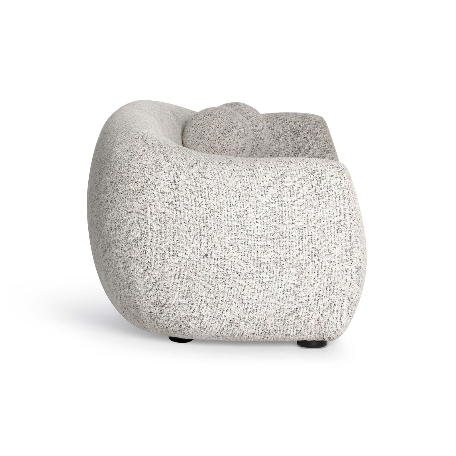 Judy Black and White Woven Fabric Sofa - Image 4