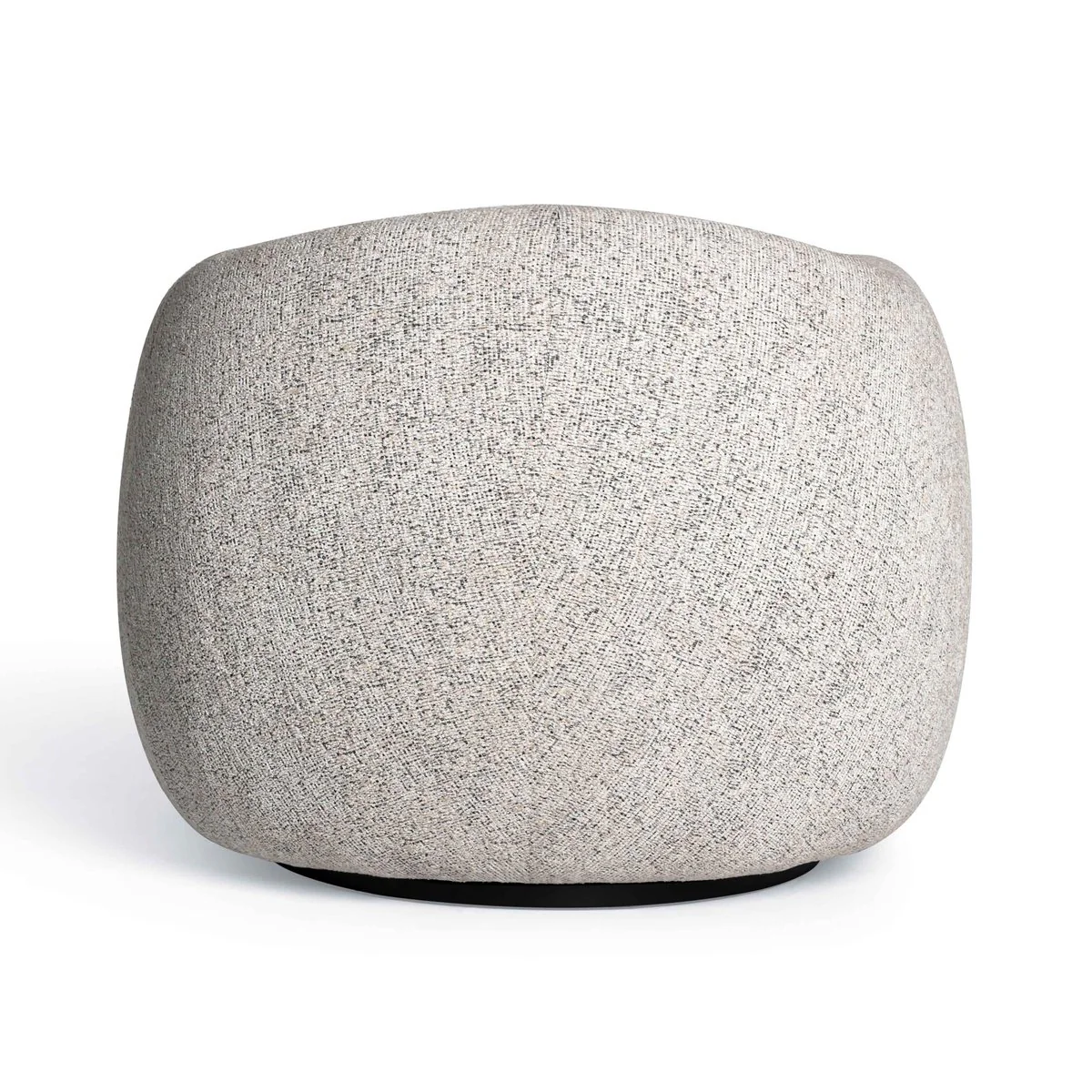 Judy Black and White Woven Fabric Swivel Chair - Image 4