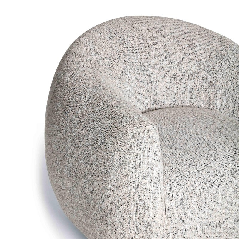 Judy Black and White Woven Fabric Swivel Chair - Image 5