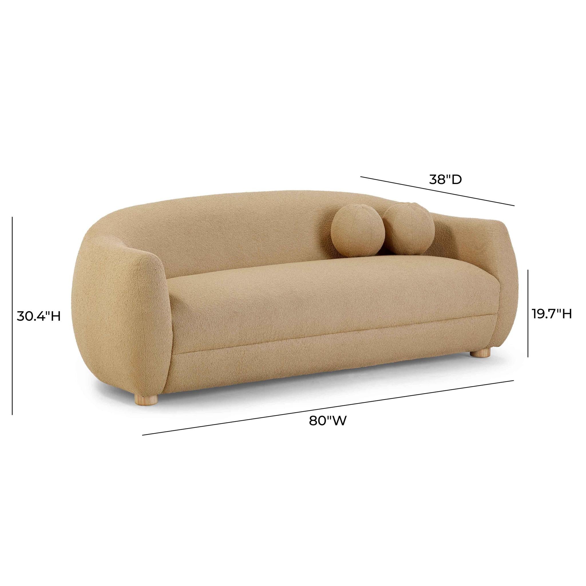 Judy Honey Boucle Sofa - Image 8