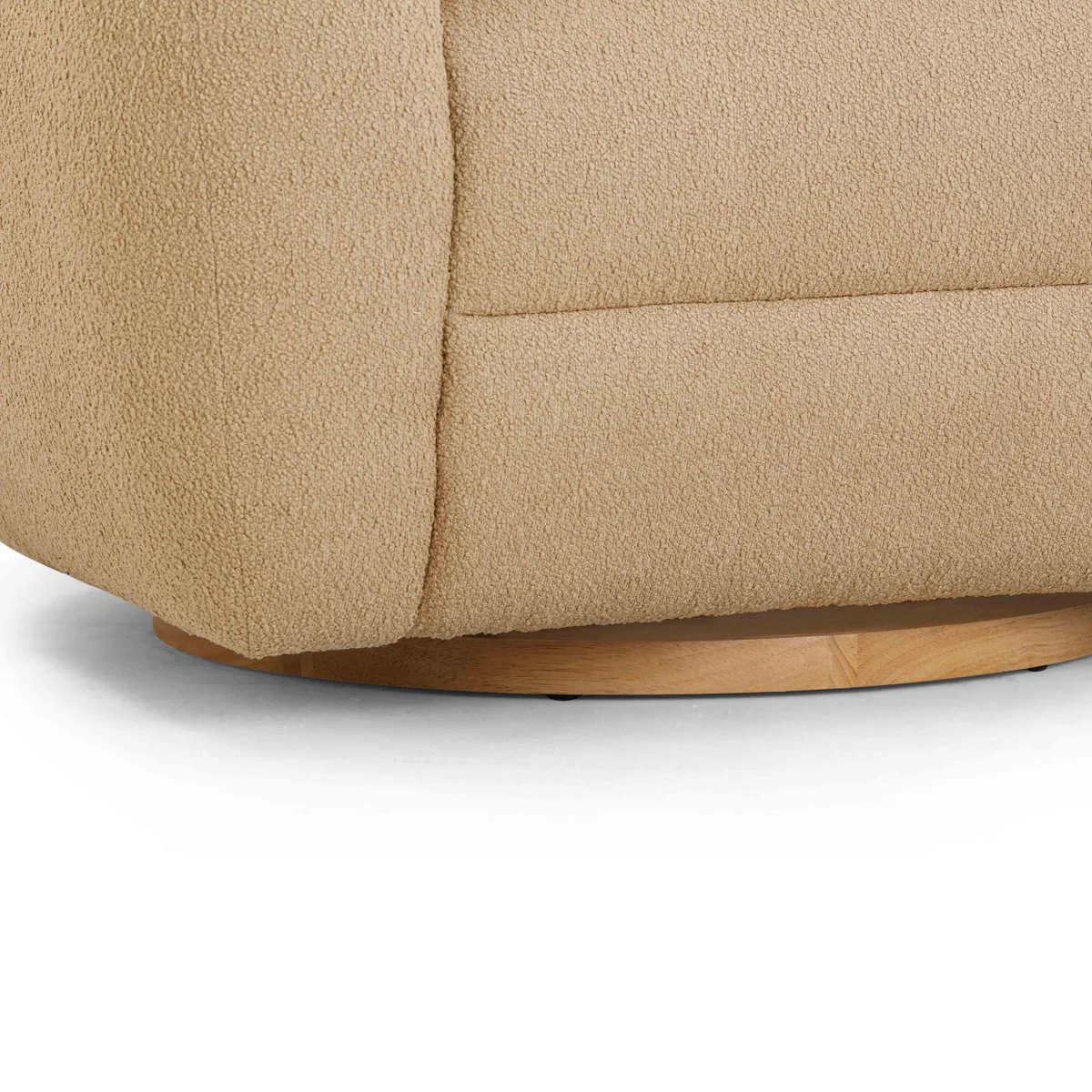 Judy Honey Boucle Swivel Chair - Image 7
