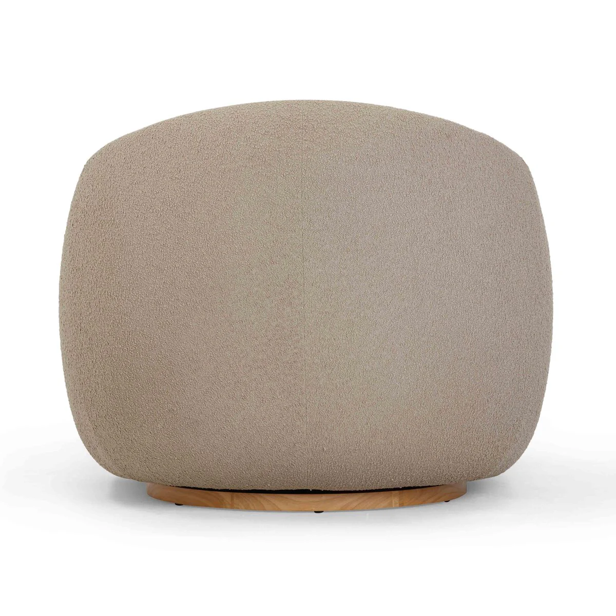 Judy Light Brown Boucle Swivel Chair - Image 5