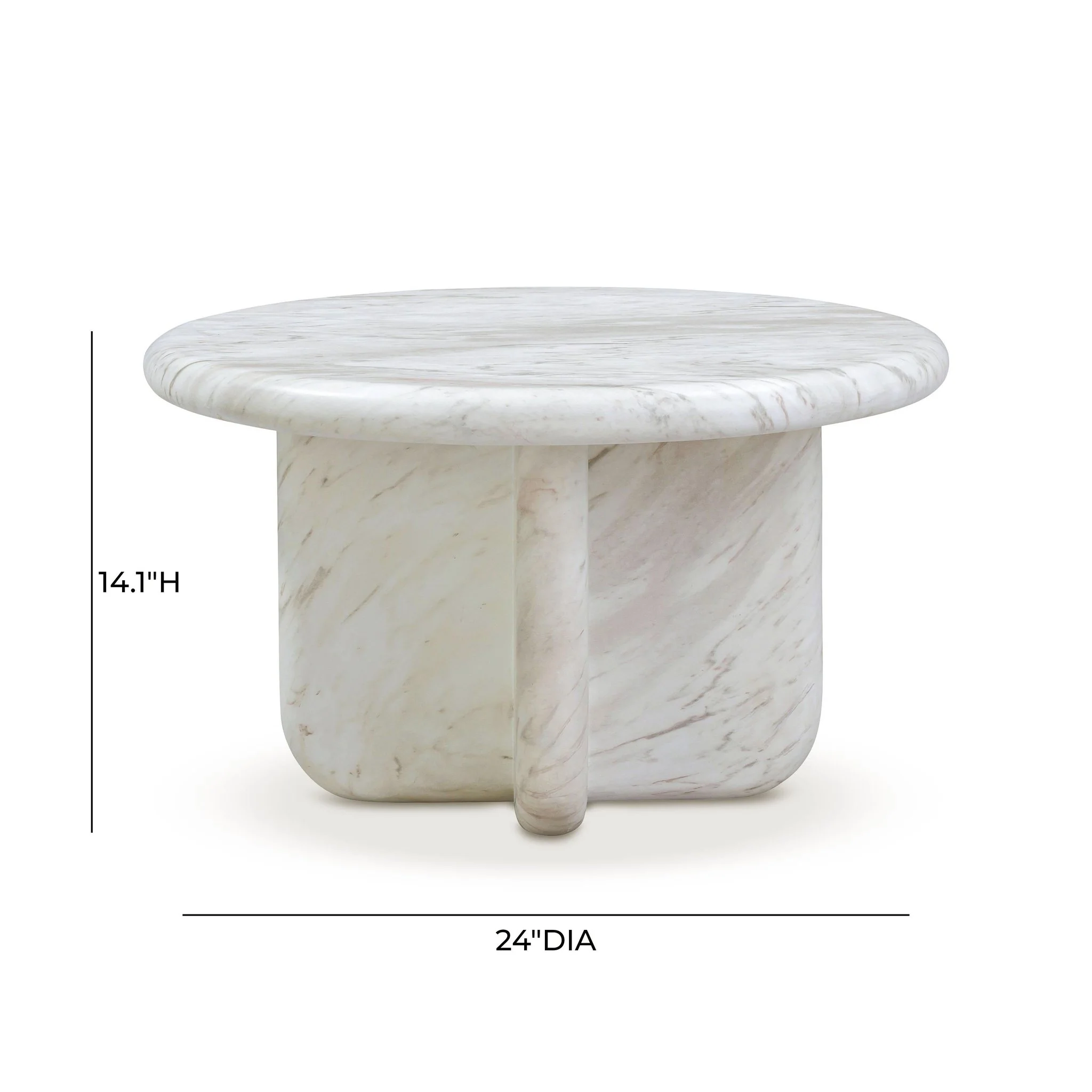 Juju Marble Indoor/Outdoor 24 inch Tall Coffee Table - Image 9