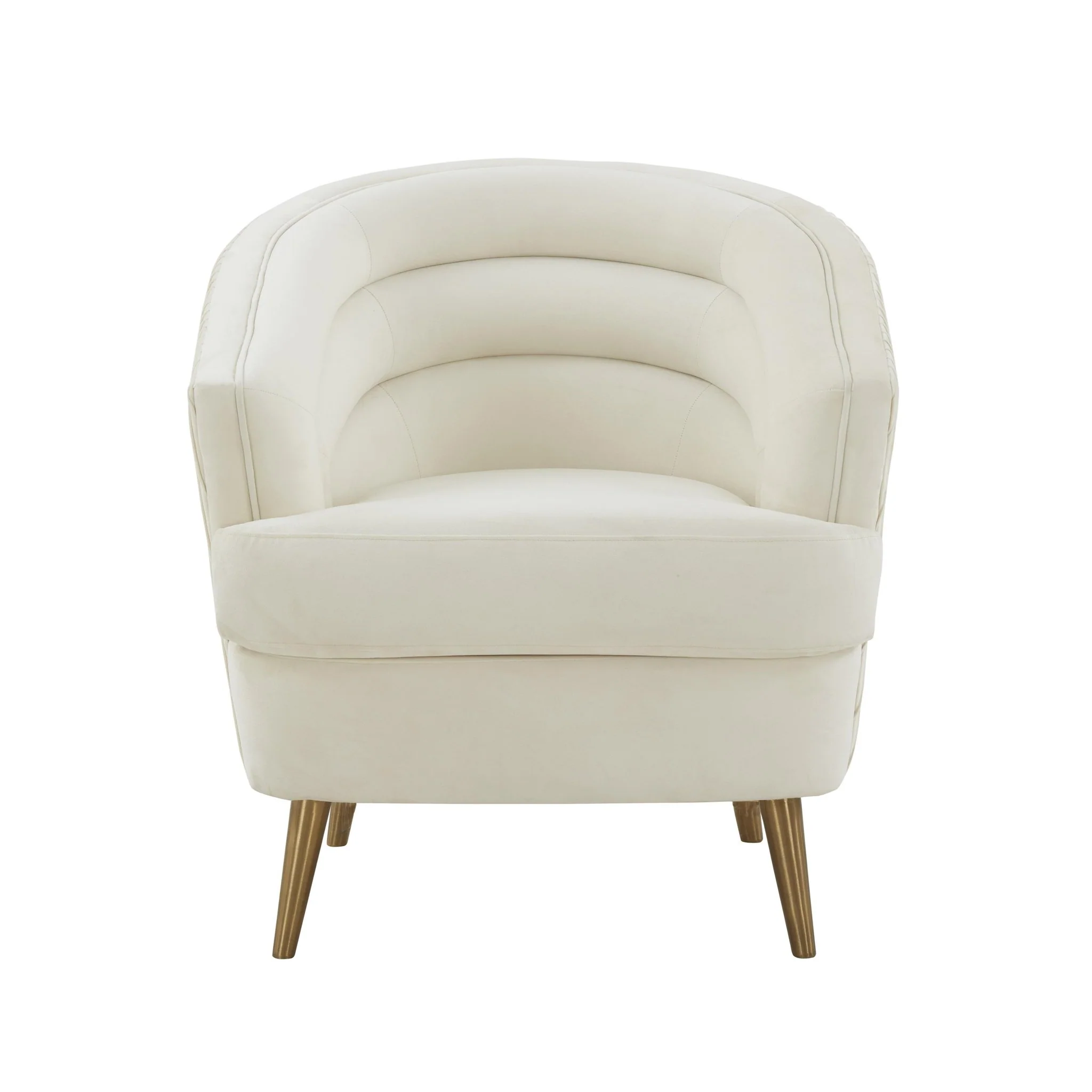 Jules Cream Velvet Accent Chair - Image 3