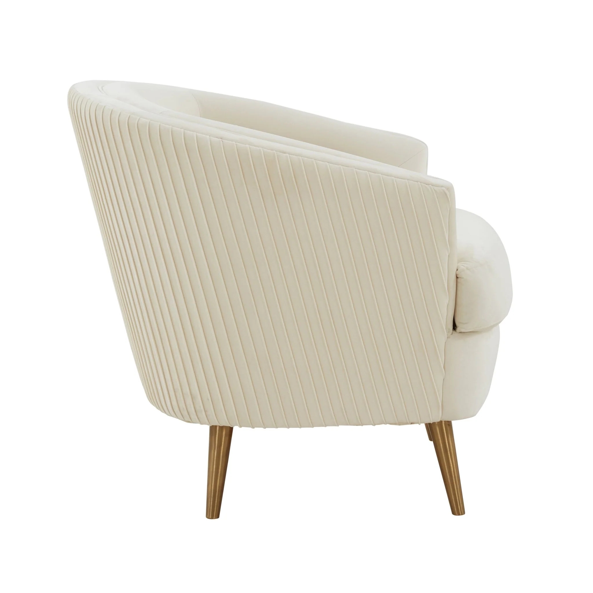 Jules Cream Velvet Accent Chair - Image 4