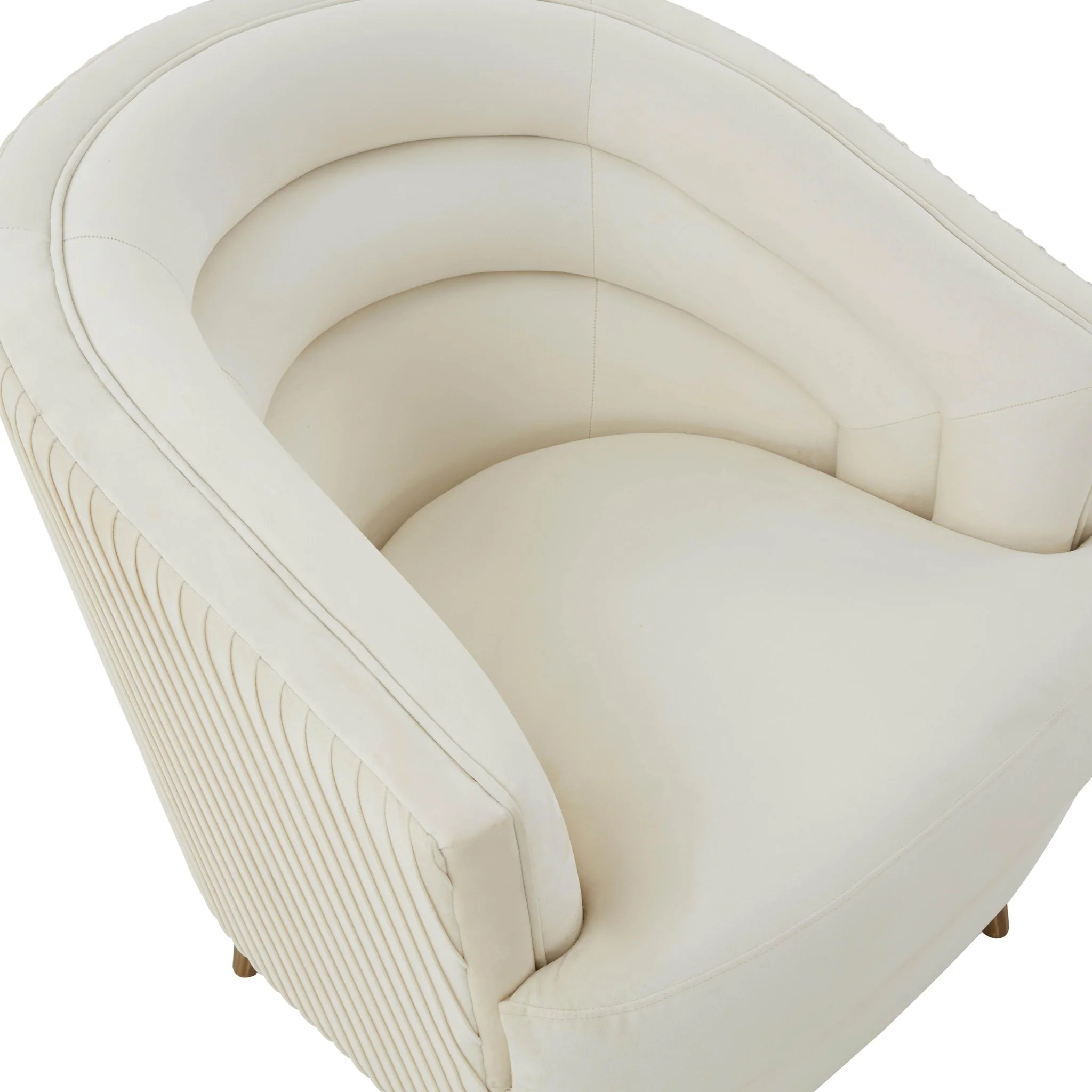 Jules Cream Velvet Accent Chair - Image 6