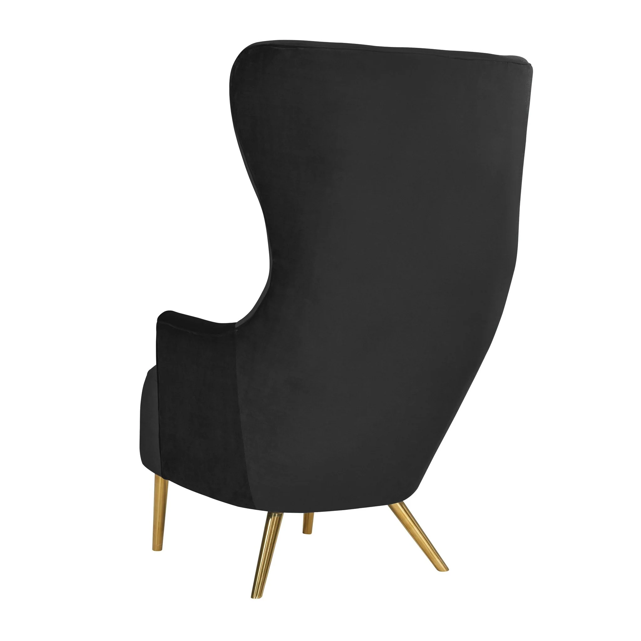 Julia Black Velvet Wingback Chair - Image 4
