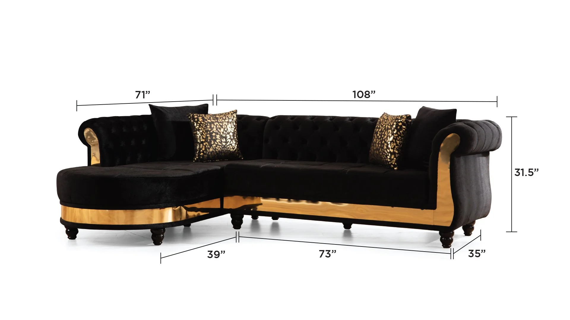 Julia Sectional Black - Image 2