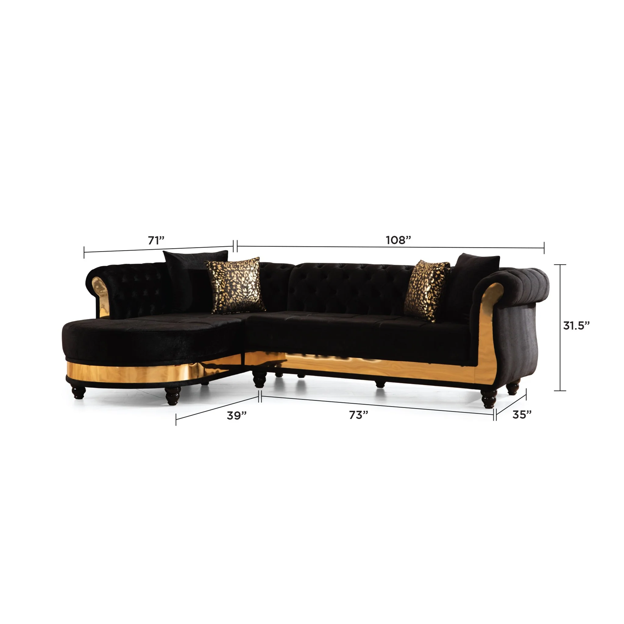 Julia Sectional Black - Image 8