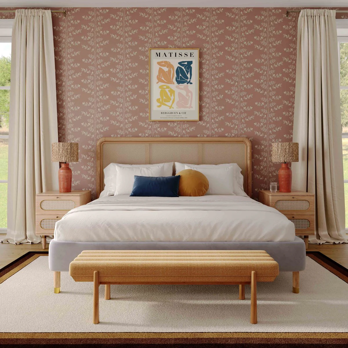 Julianna Sunflower Yellow Heavy Linen Bench - Image 2