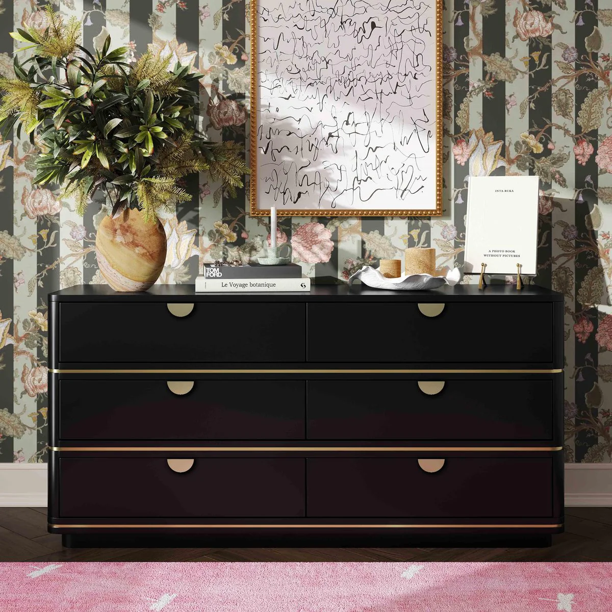 Julieta Black 6 Drawer Dresser - Image 2