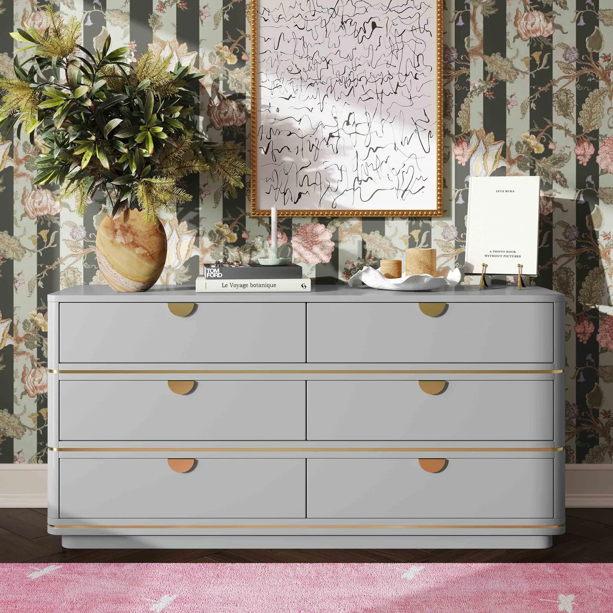 Julieta Grey 6 Drawer Dresser - Image 2