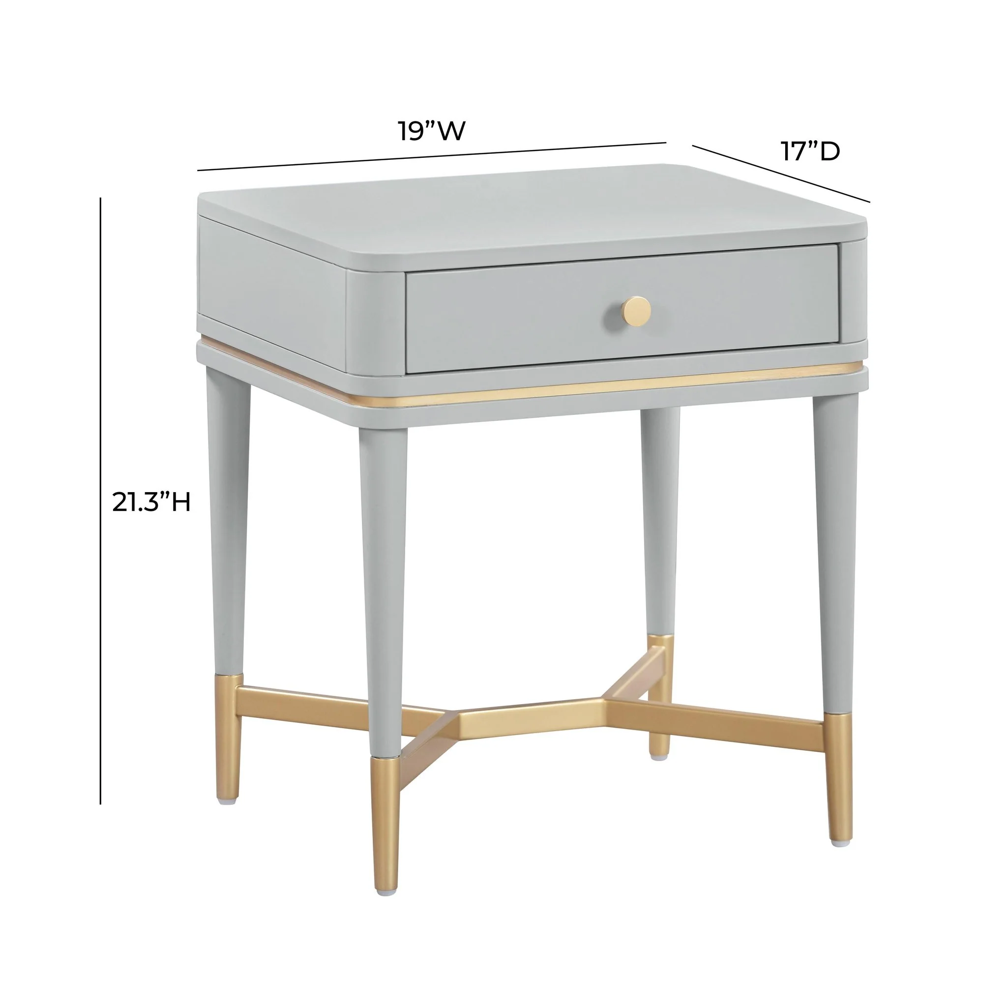 Julieta Grey Nightstand - Image 8