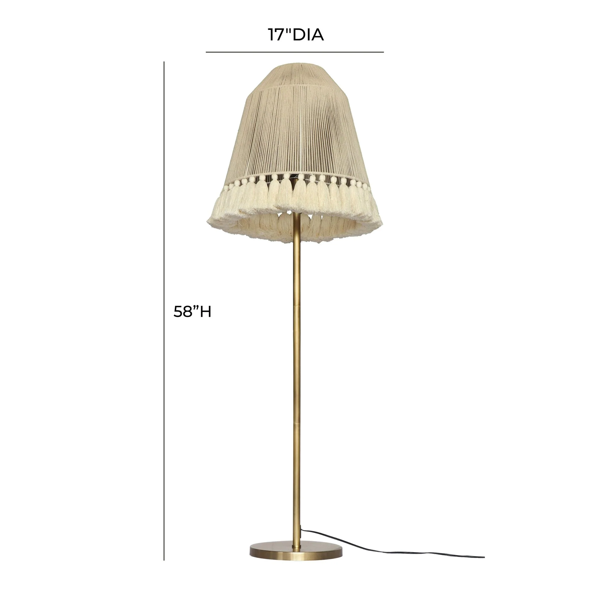 June White Medium Floor Lamp - Image 7
