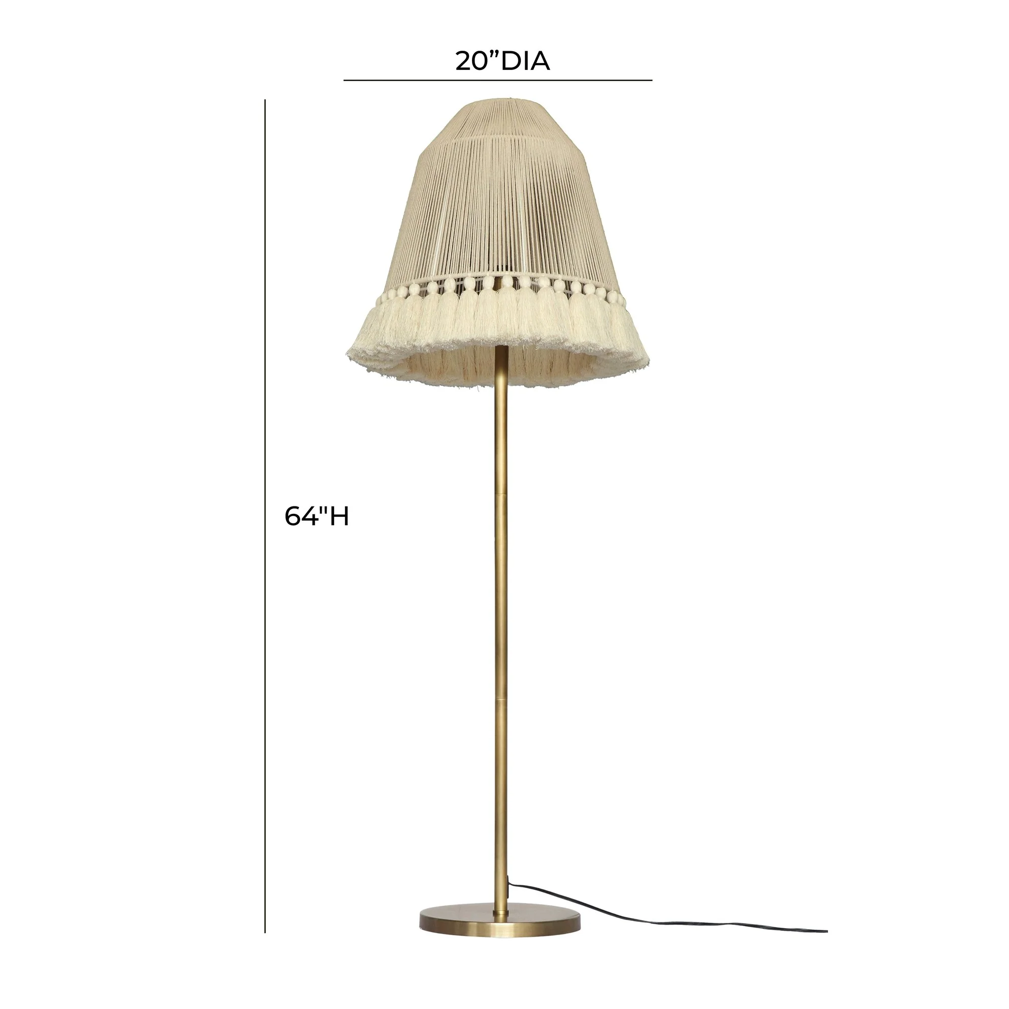 June White Tall Floor Lamp - Image 7