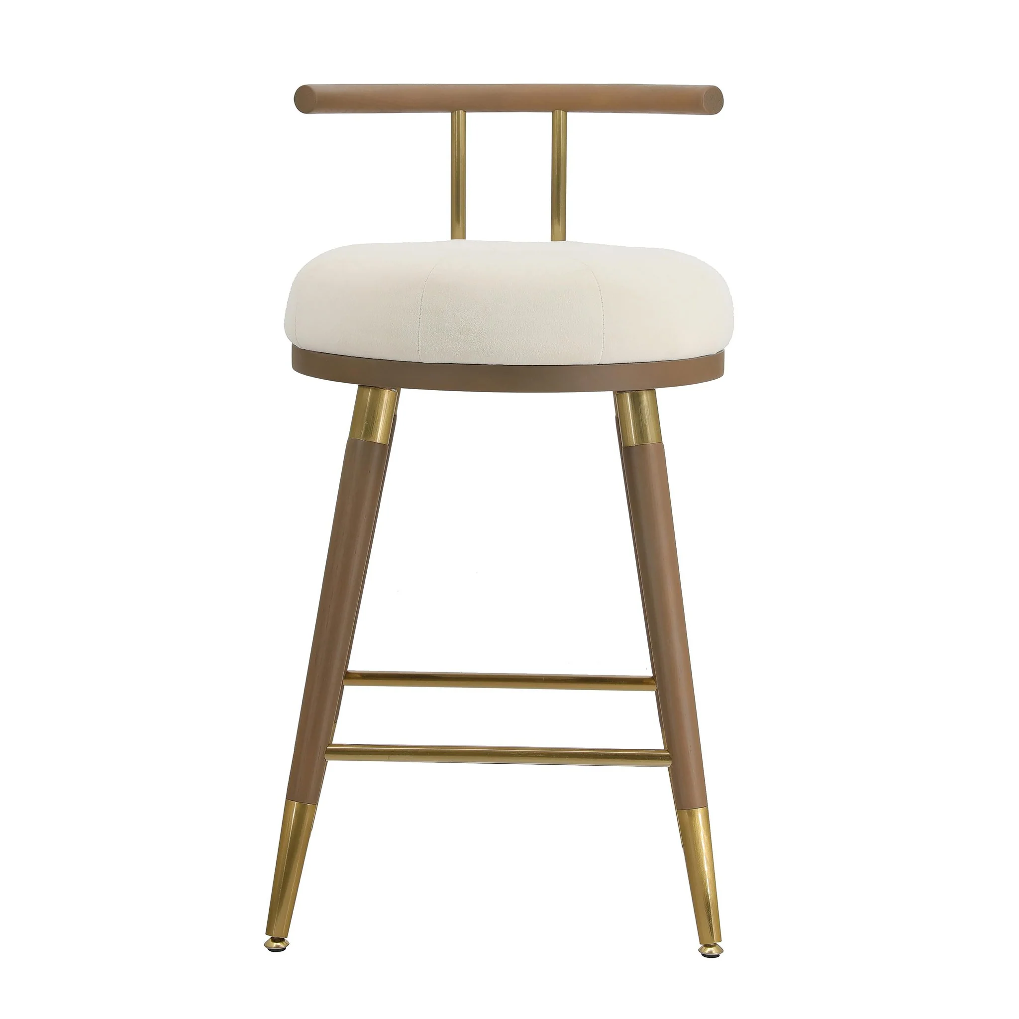 Juniper Cream Velvet Barstool - Image 3