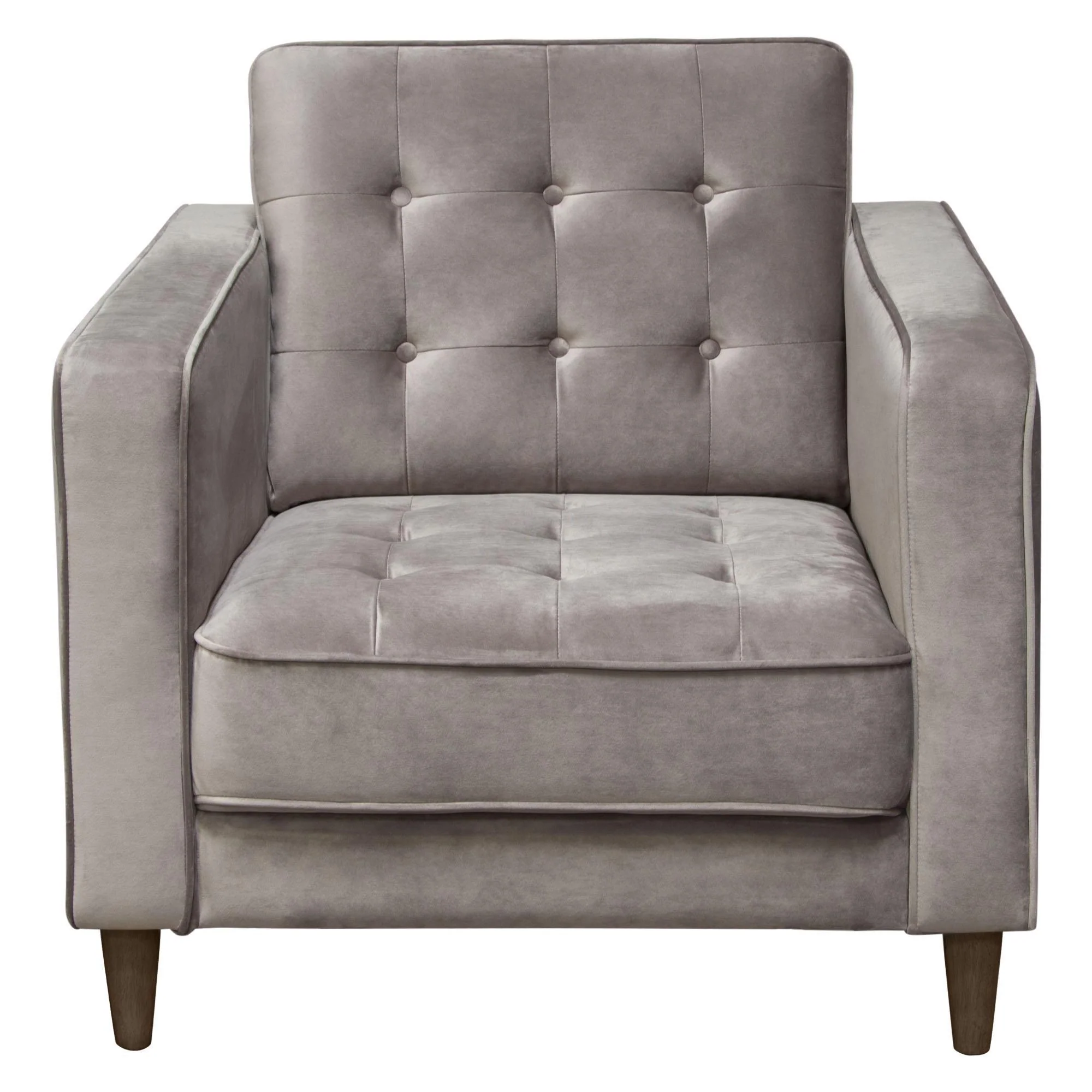 Juniper Tufted Chair in Champagne Grey Velvet by Diamond Sofa - Image 2