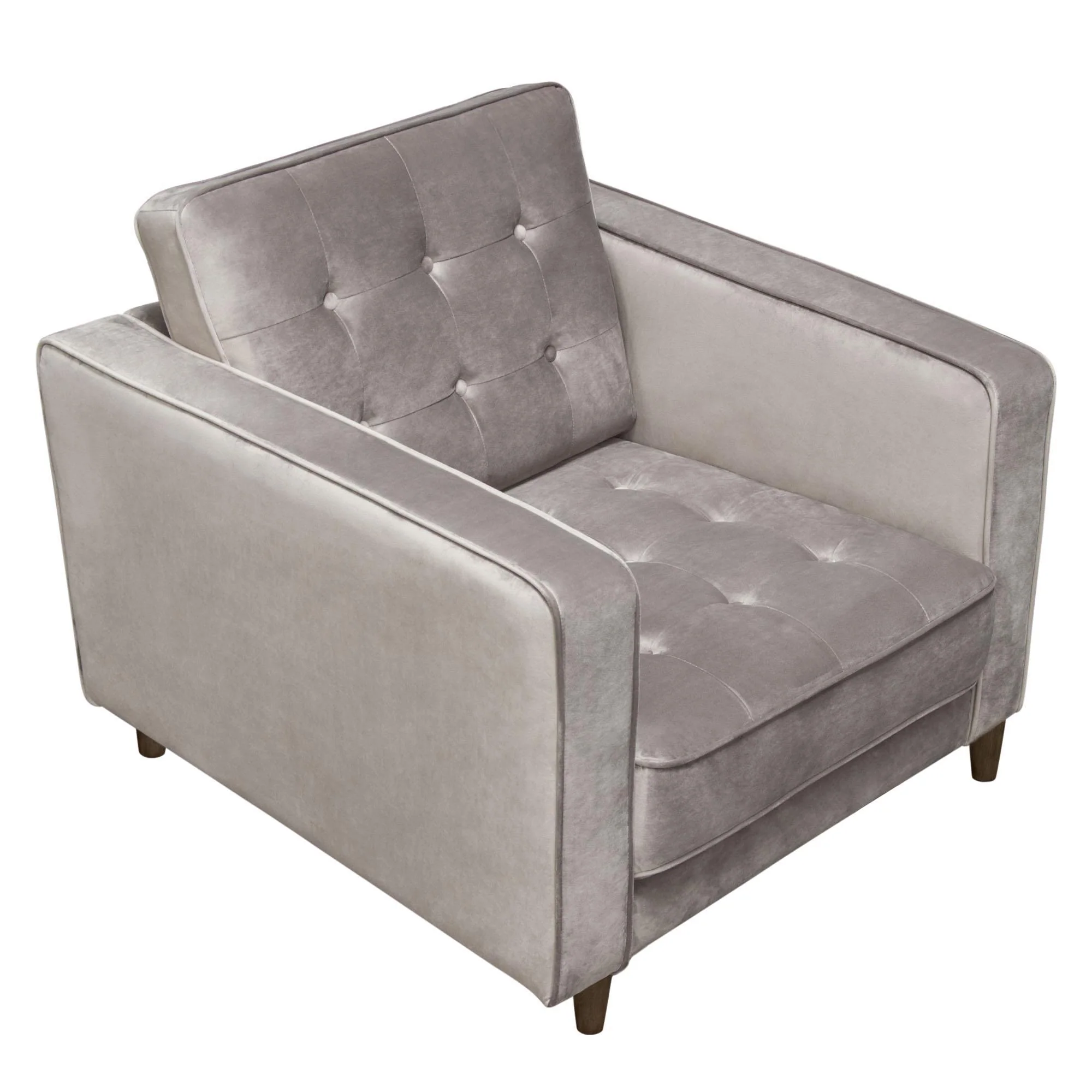 Juniper Tufted Chair in Champagne Grey Velvet by Diamond Sofa - Image 4