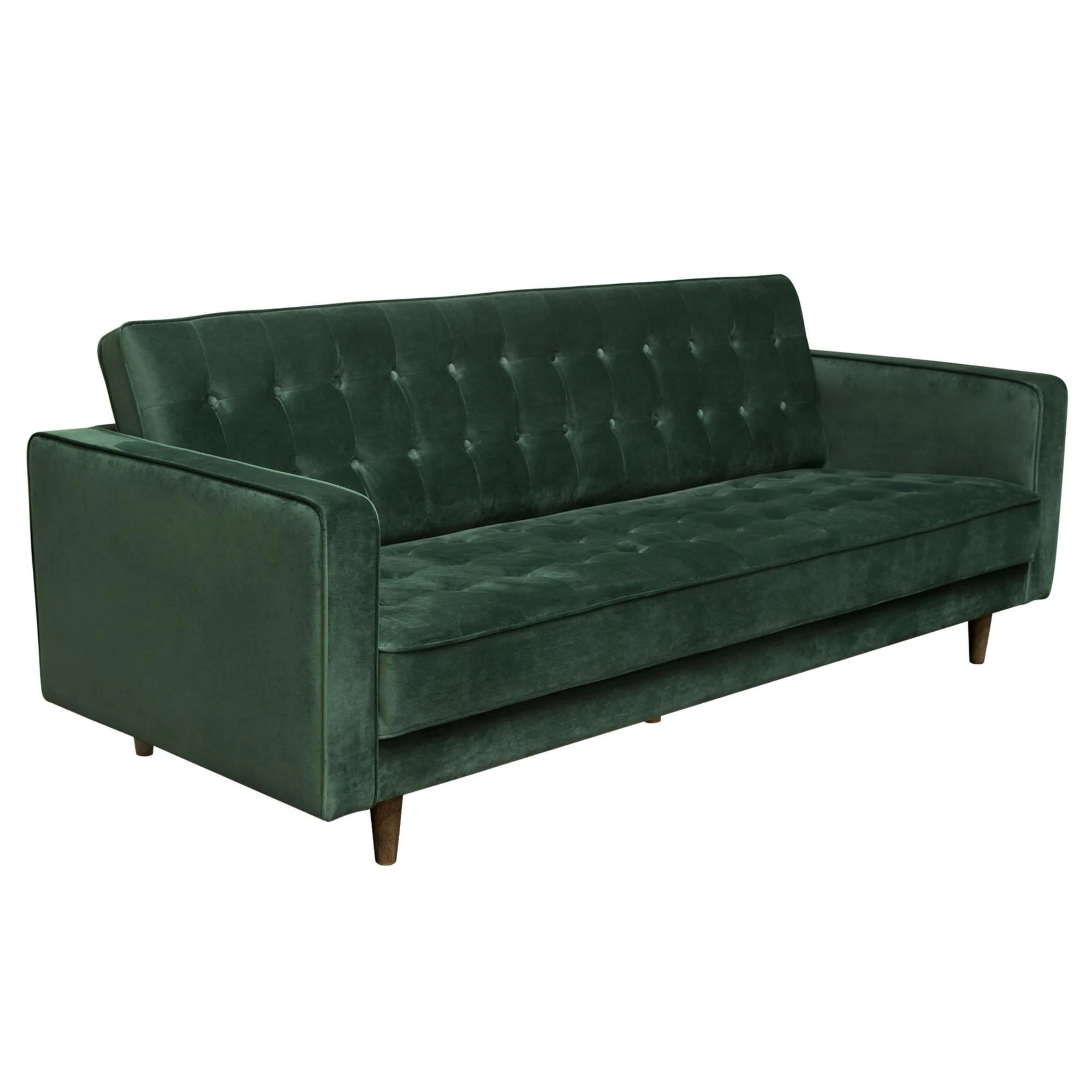Juniper Tufted Sofa in Hunter Green Velvet with (2) Bolster Pillows by Diamond Sofa - Image 4