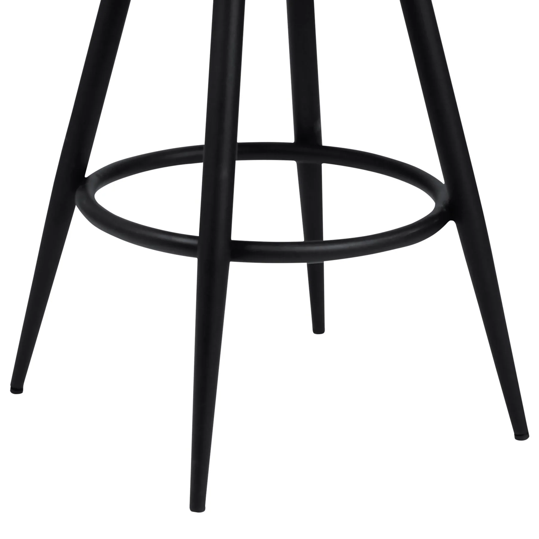 Justin 30" Bar Height Swivel Vintage Coffee Faux Leather Bar Stool with Black Metal Legs - Image 5