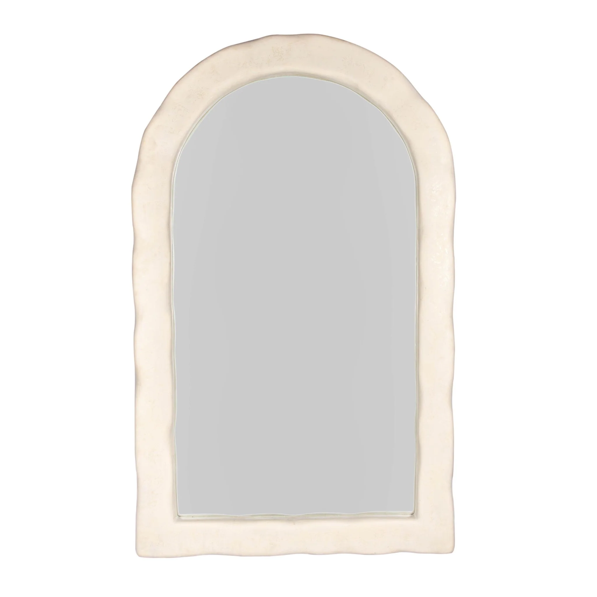 Kaia Cream Textured Floor Mirror - Image 3