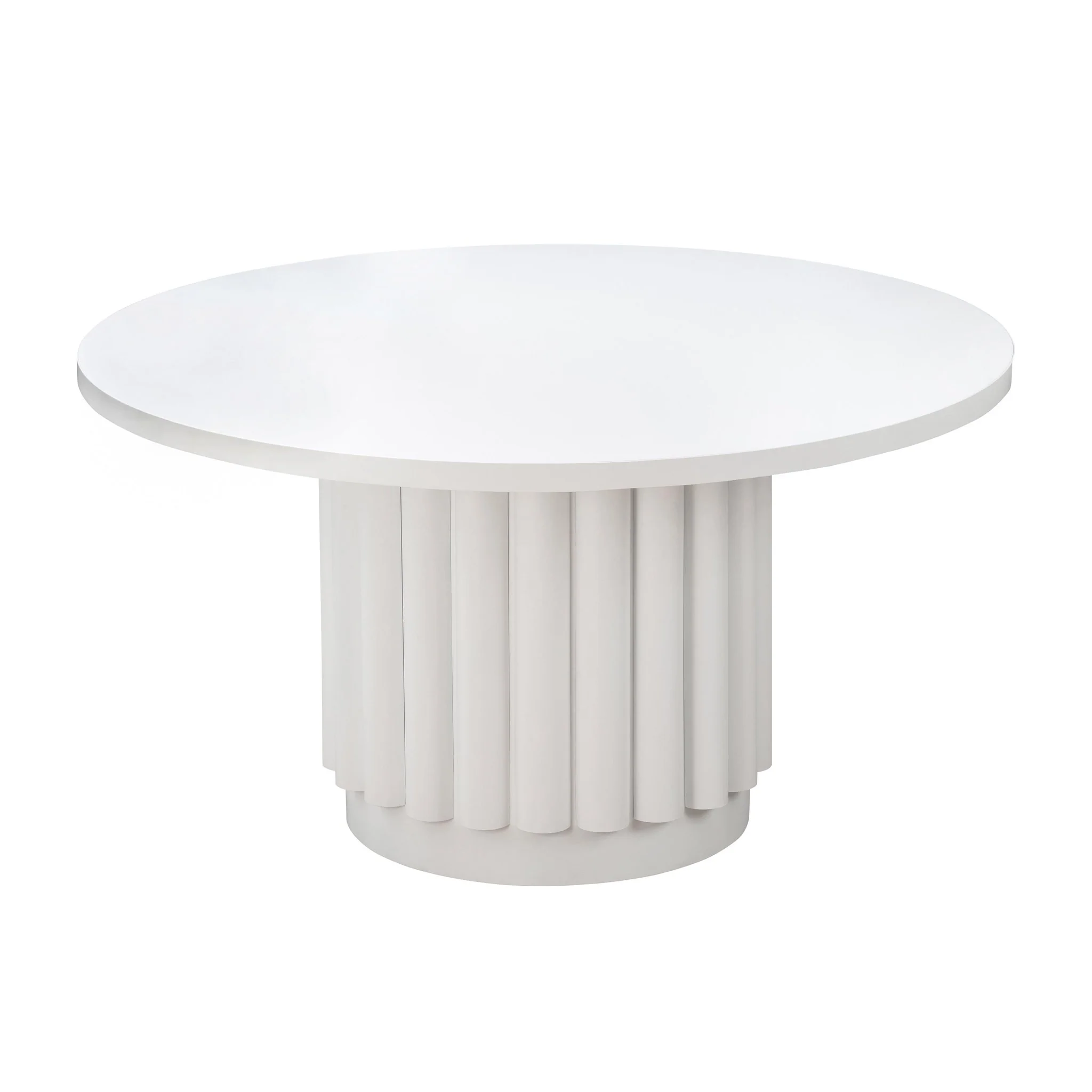 Kali 55 Inch White Round Dining Table - Image 3