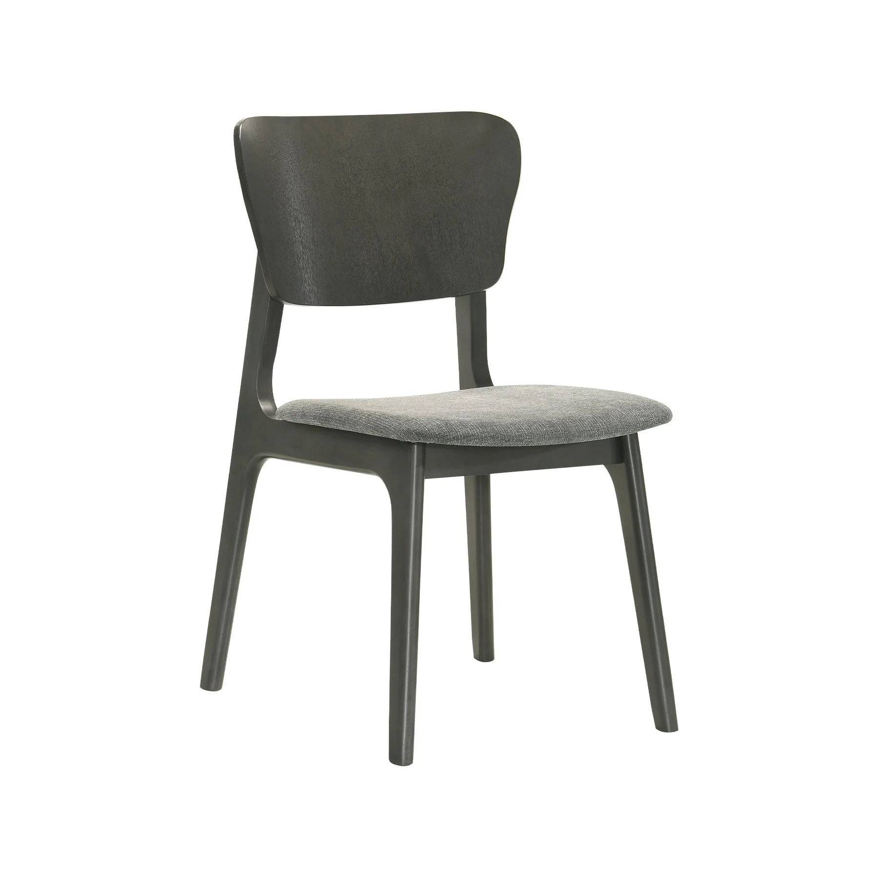Kalia 5 Piece Wood Dining Set in Gray Finish with Gray Fabric - Image 2