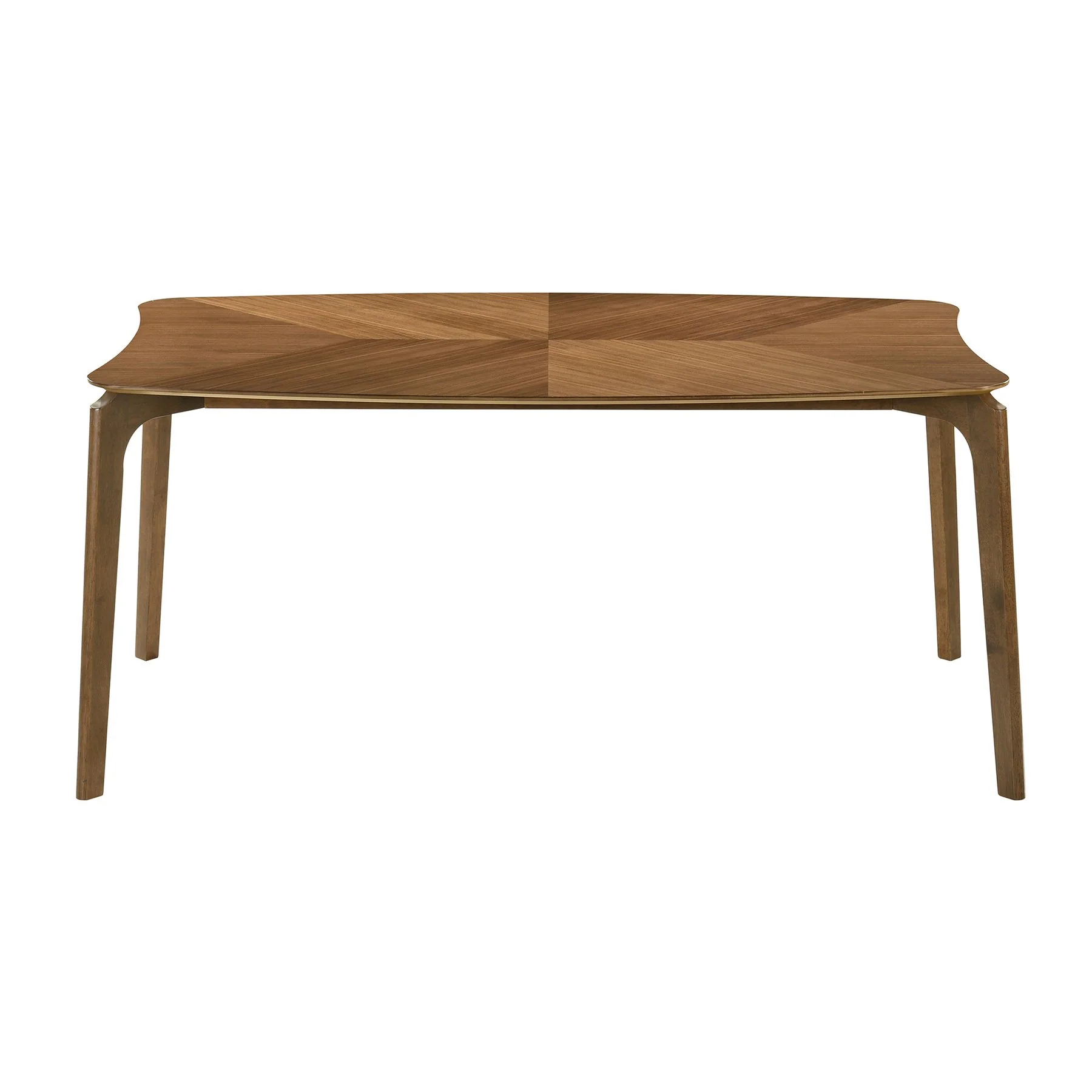 Kalia 5 Piece Wood Dining Set in Walnut Finish with Charcoal Fabric - Image 5