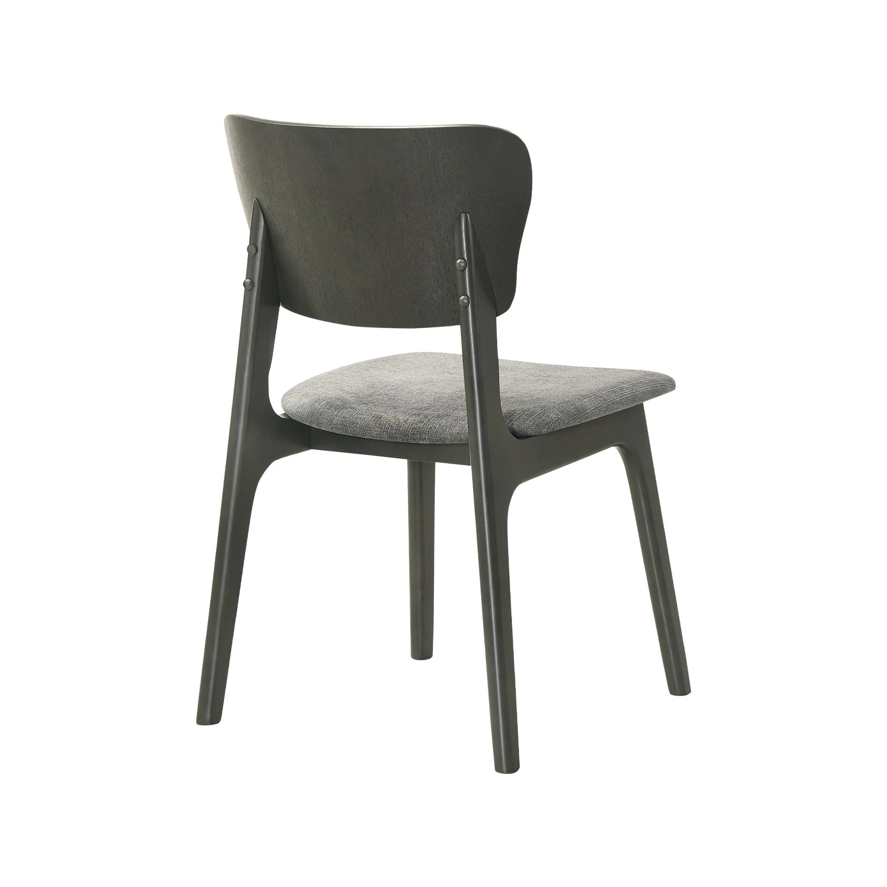 Kalia 7 Piece Wood Dining Set in Gray Finish with Gray Fabric - Image 3