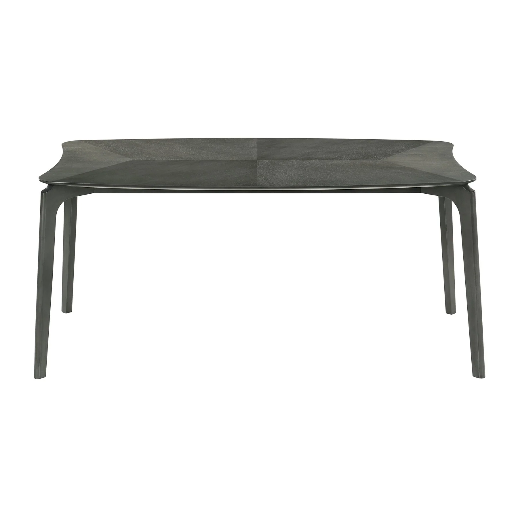 Kalia 7 Piece Wood Dining Set in Gray Finish with Gray Fabric - Image 5