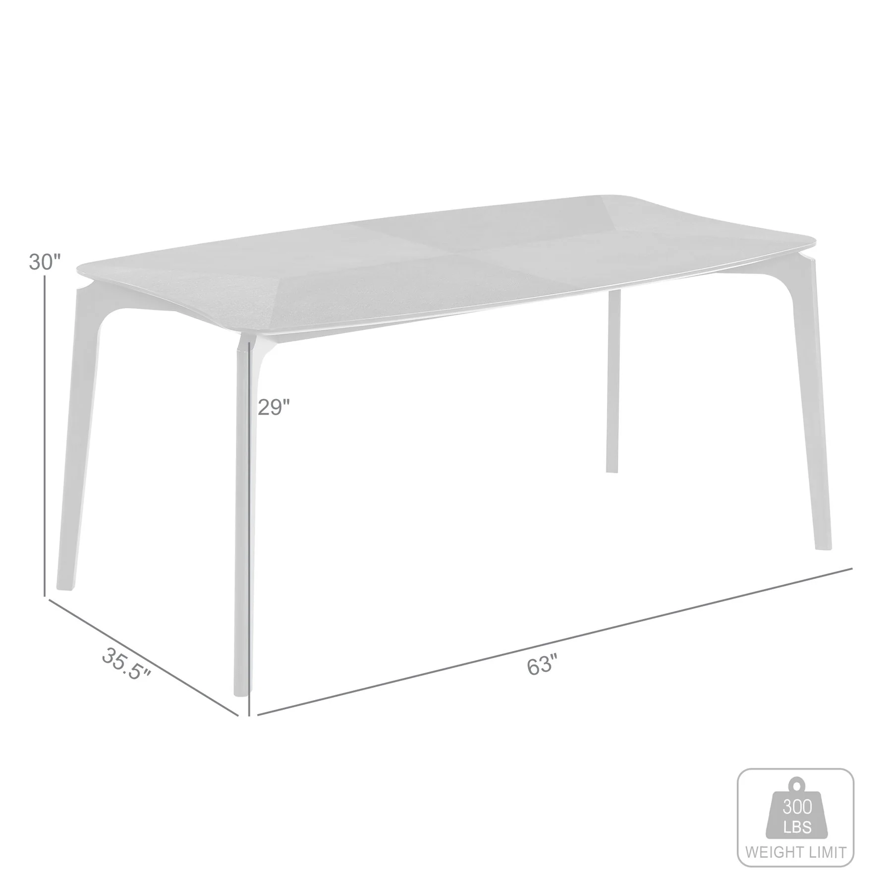Kalia Wood Dining Table in Gray Finish - Image 6