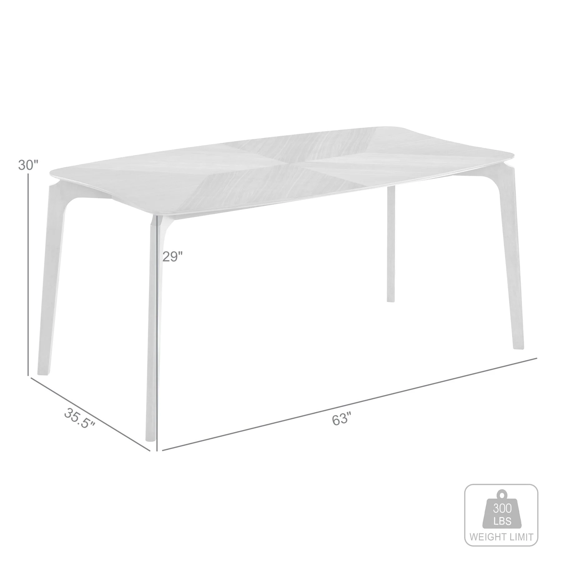 Kalia Wood Dining Table in Walnut Finish - Image 6