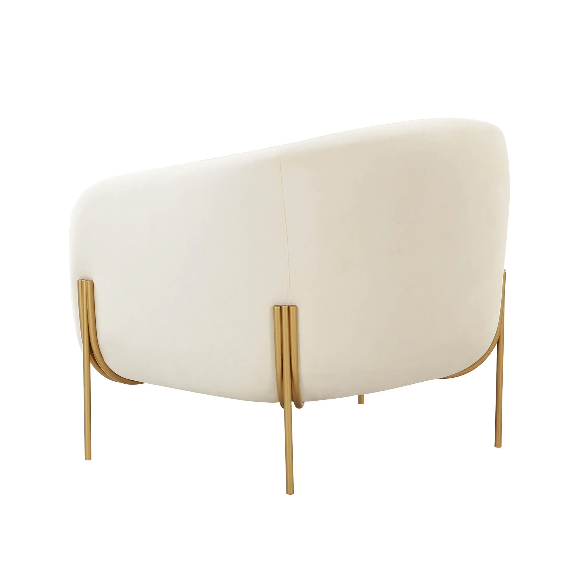 Kandra Cream Velvet Accent Chair - Image 4