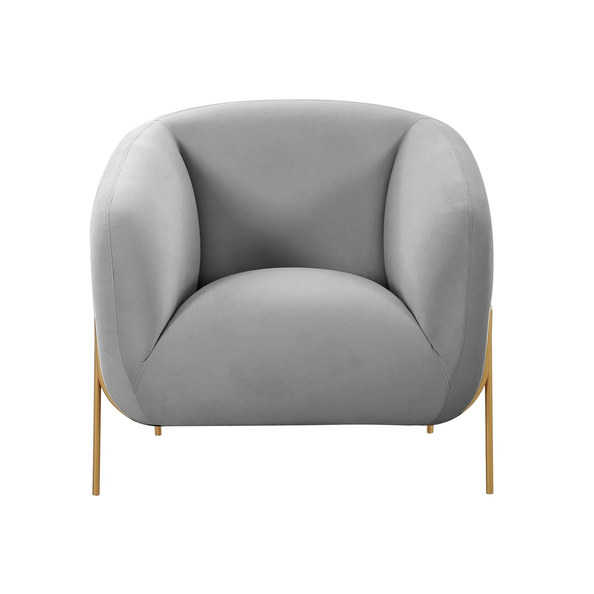 Kandra Grey Velvet Accent Chair - Image 3