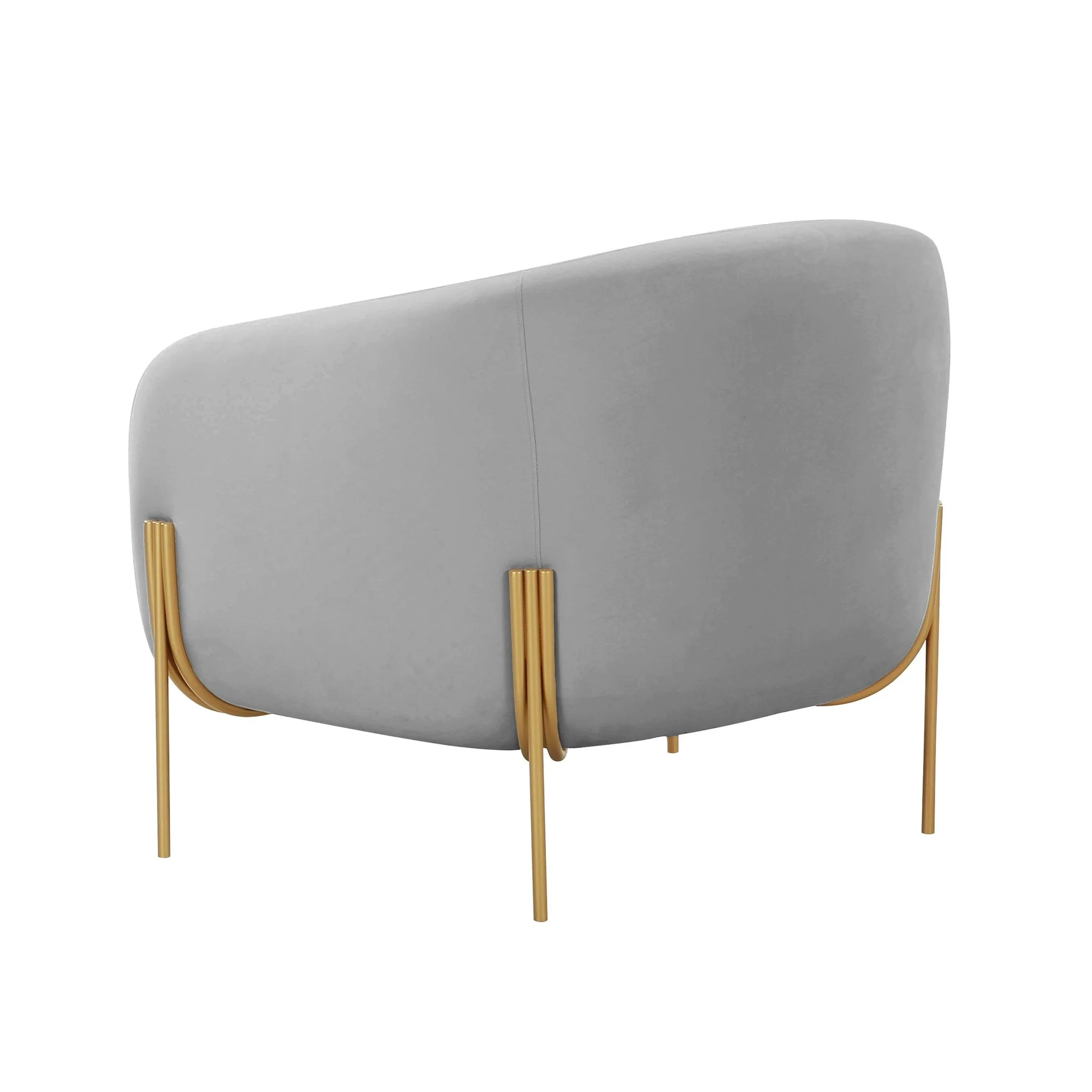 Kandra Grey Velvet Accent Chair - Image 4