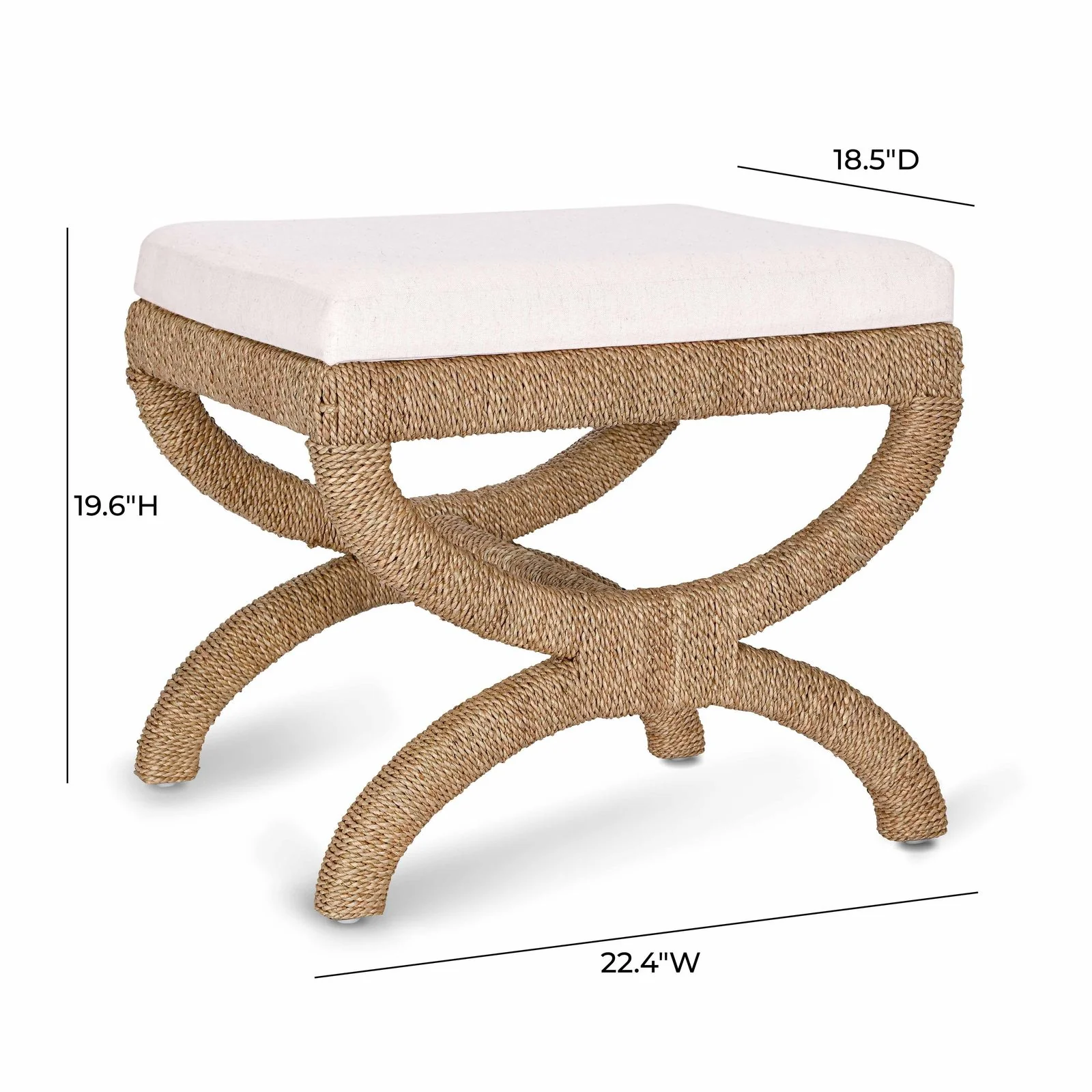 Kappa Natural Rattan Stool - Image 5