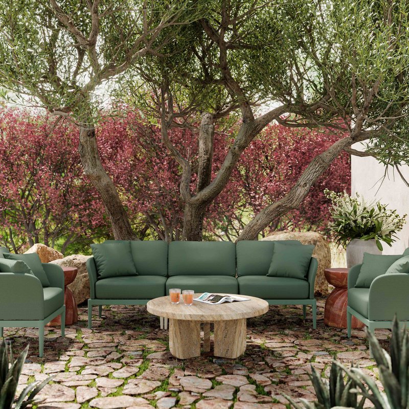 Kapri Moss Green Outdoor Armchair - Image 2