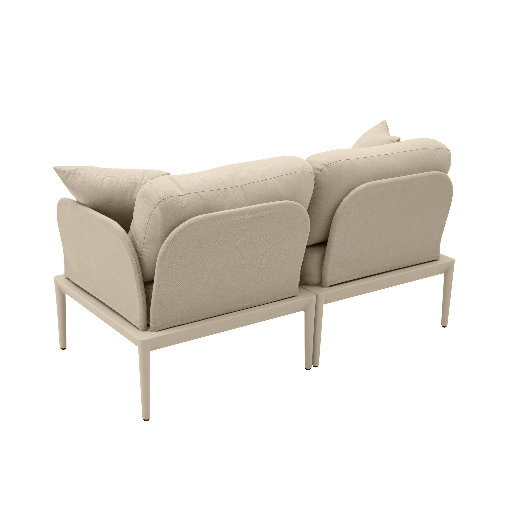 Kapri Taupe Modular Outdoor Loveseat - Image 4