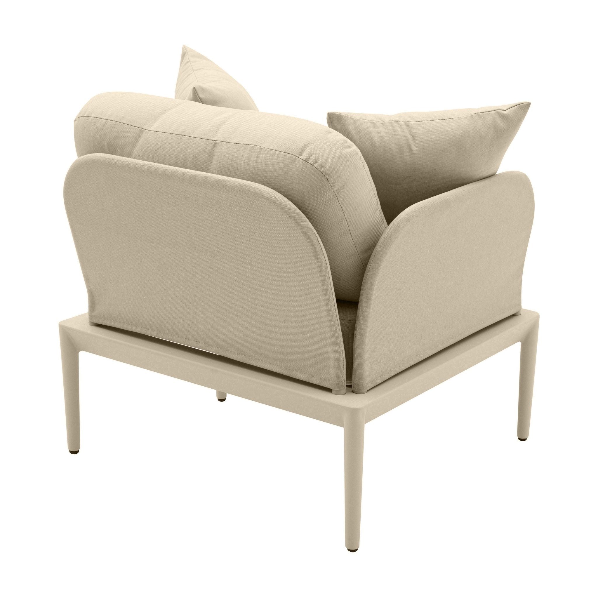 Kapri Taupe Outdoor Armchair - Image 4