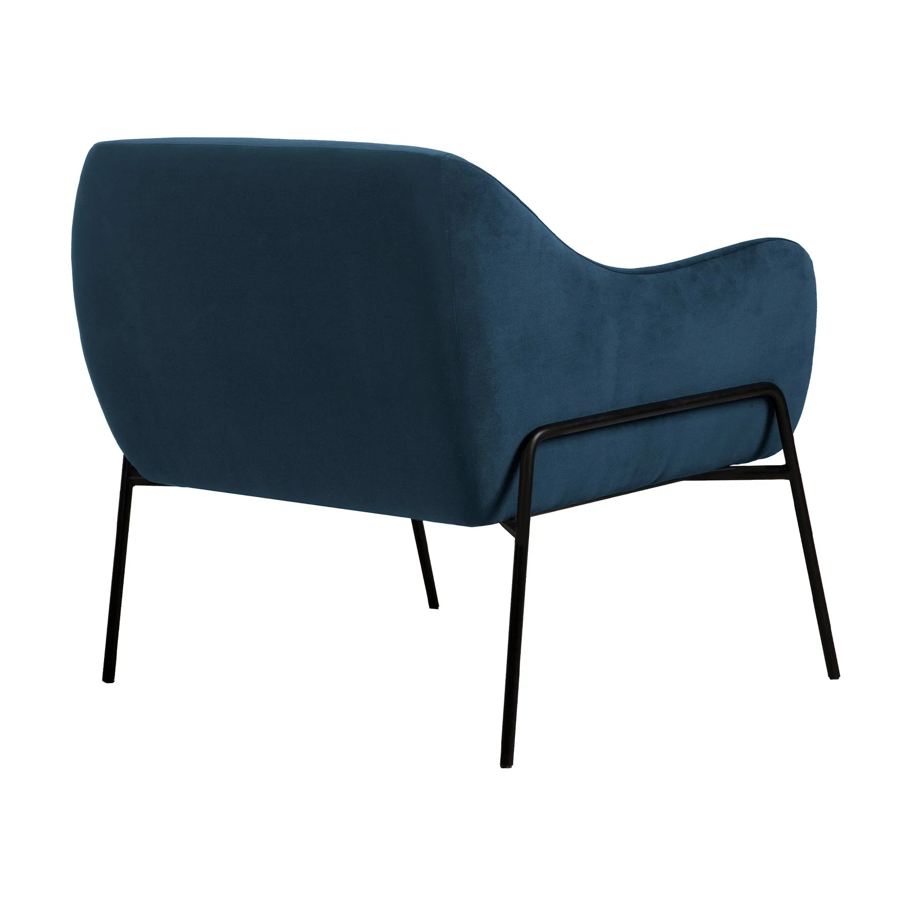 Karen Blue Velvet Modern Accent Chair - Image 3