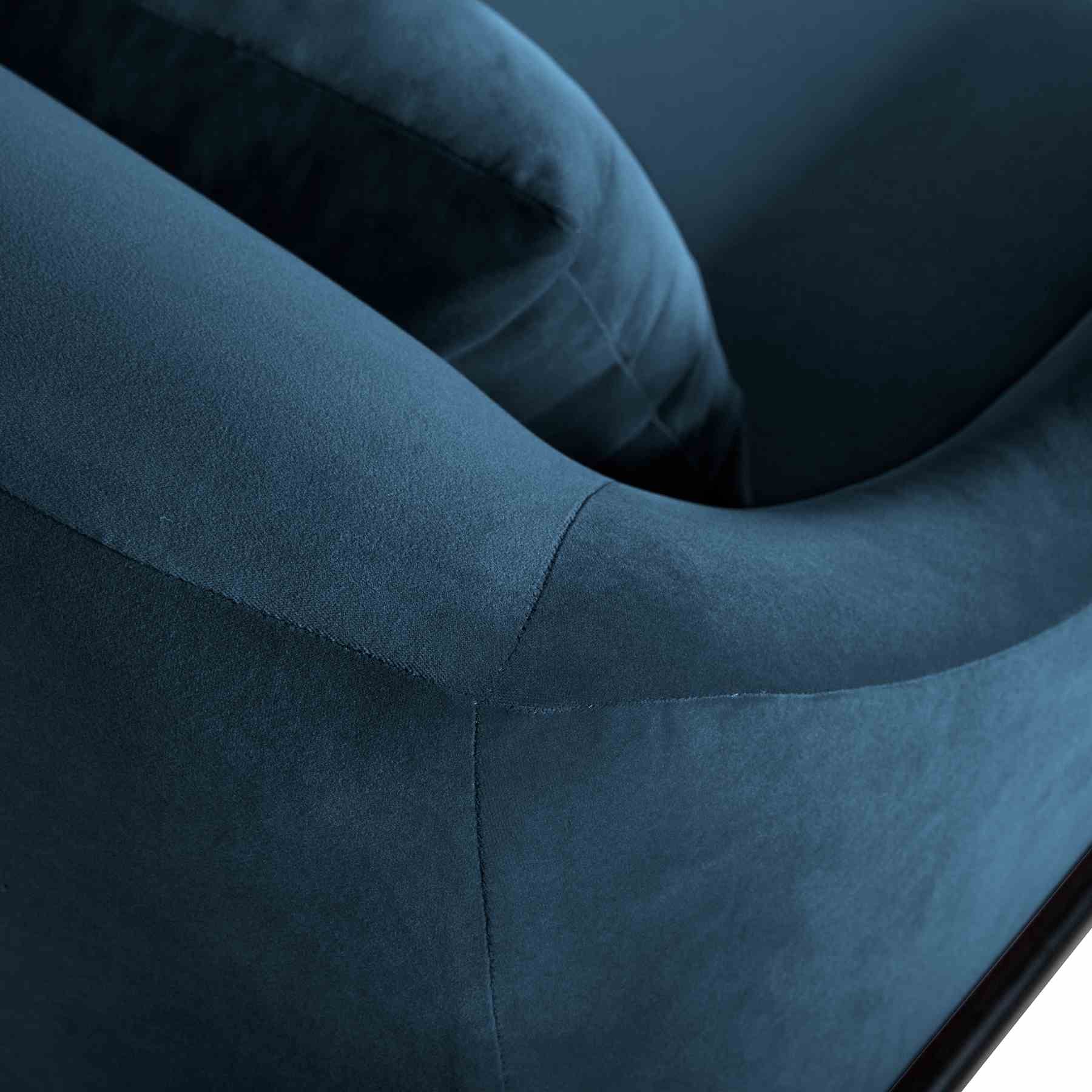Karen Blue Velvet Modern Accent Chair - Image 7