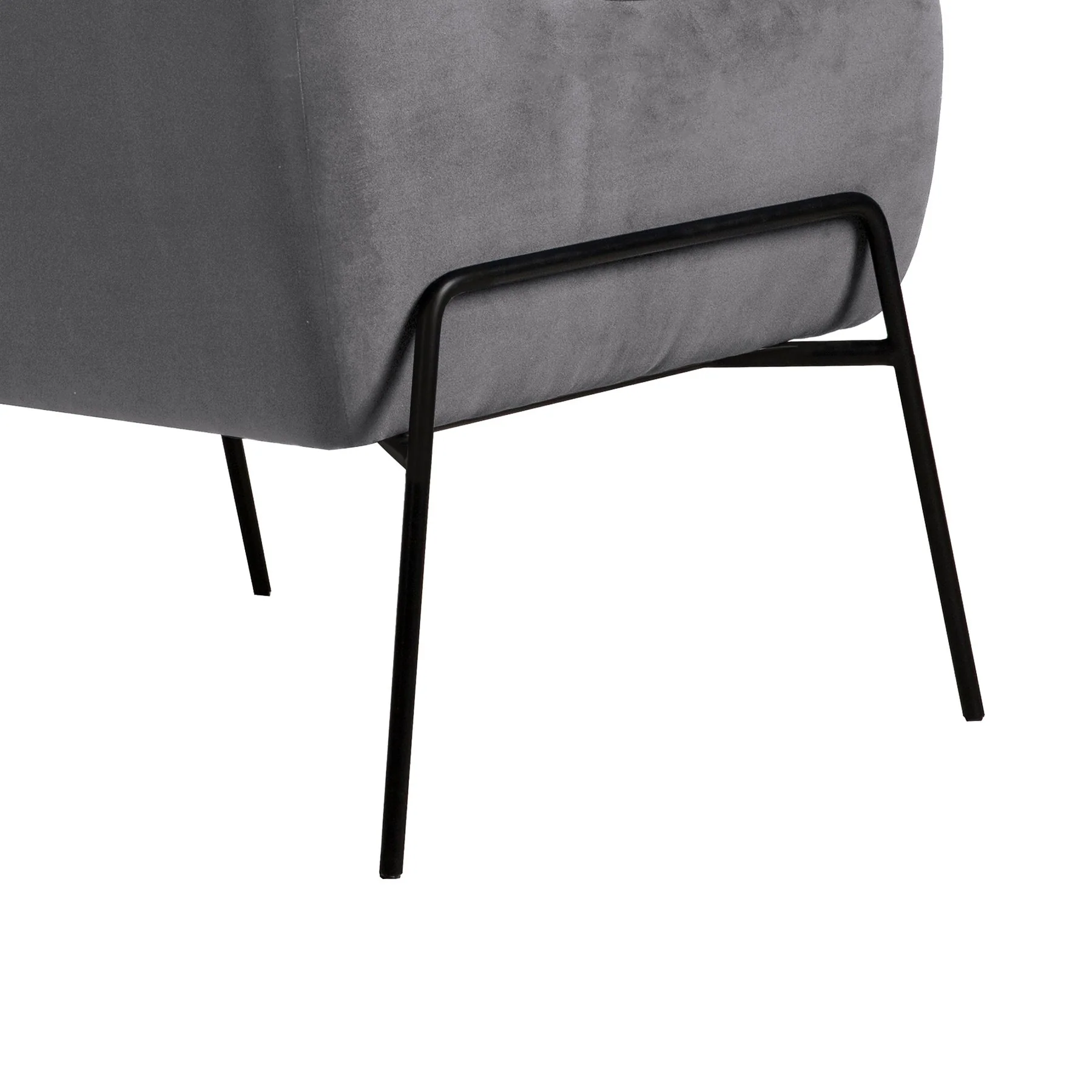 Karen Gray Velvet Modern Accent Chair - Image 6