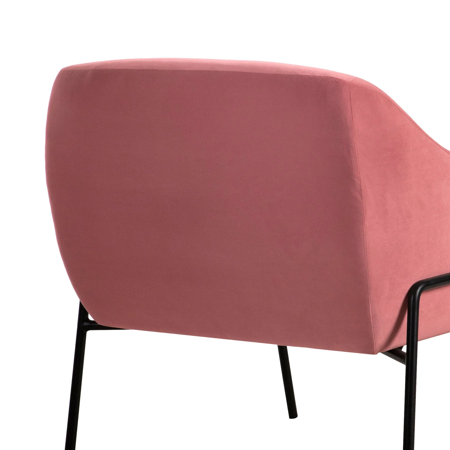 Karen Pink Velvet Modern Accent Chair - Image 5