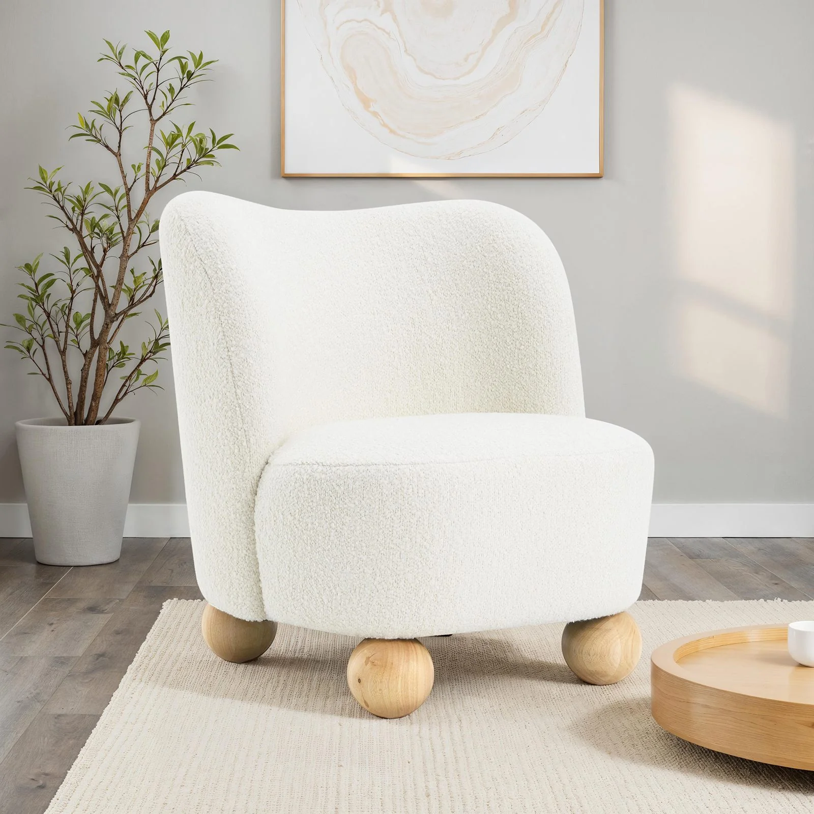 Karey Accent Chair, White - Image 2