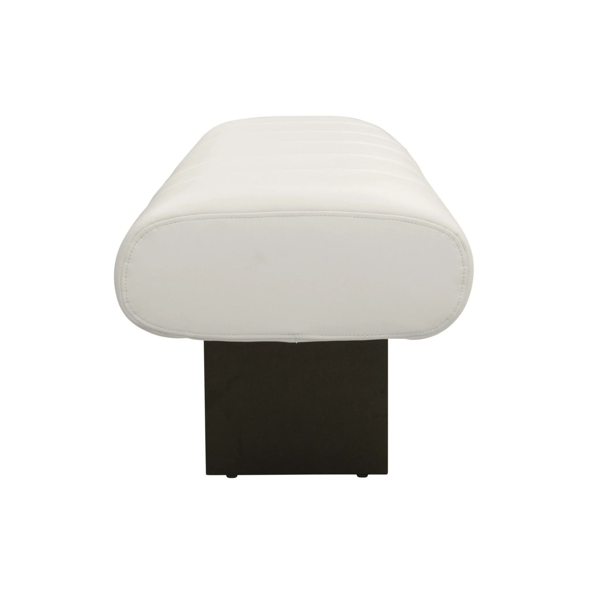 Karol Cream Performance Vegan Leather Bench - Image 5