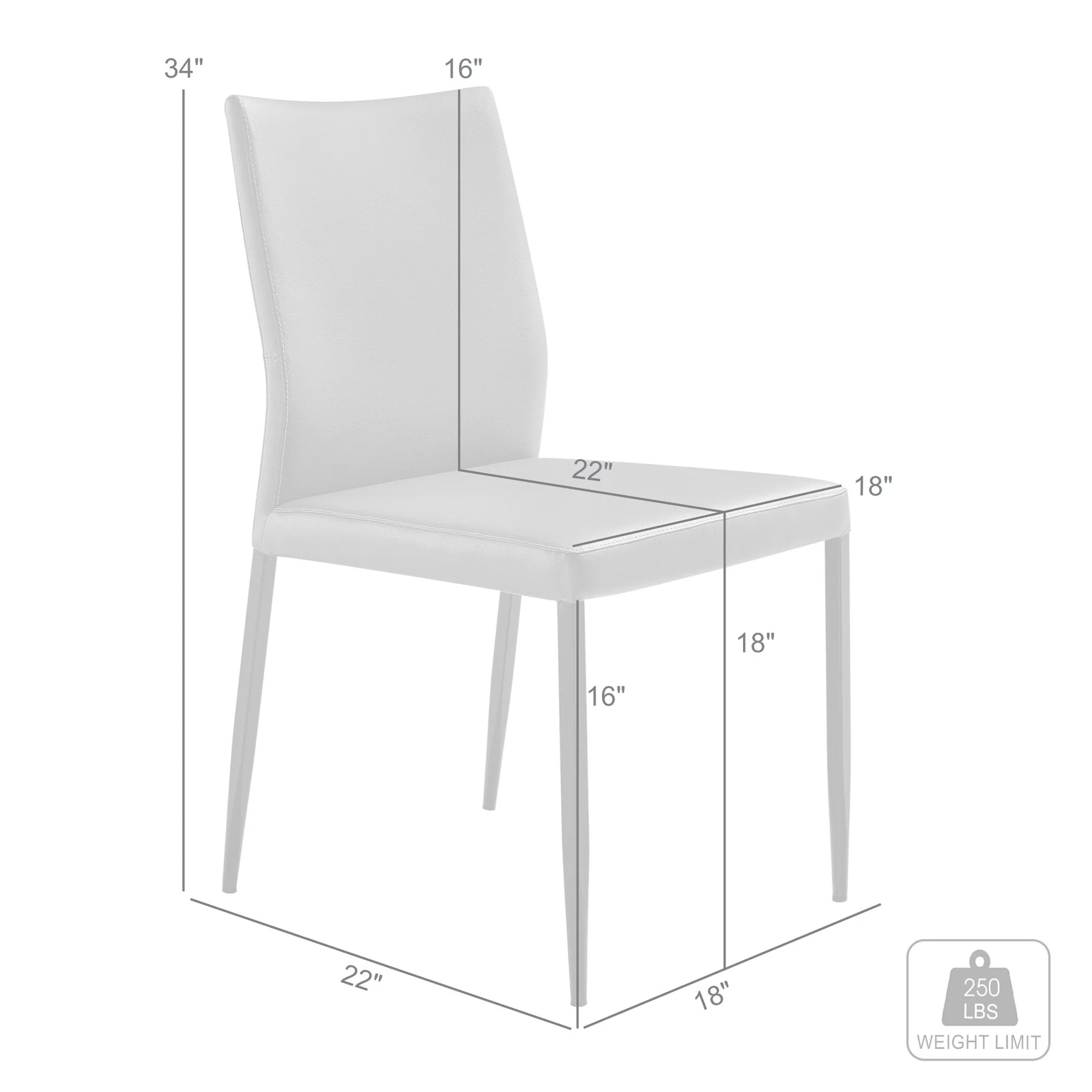 Kash Upholstered Dining Chair in Taupe Gray Faux Leather and Black Metal Legs - Set of 2 - Image 10