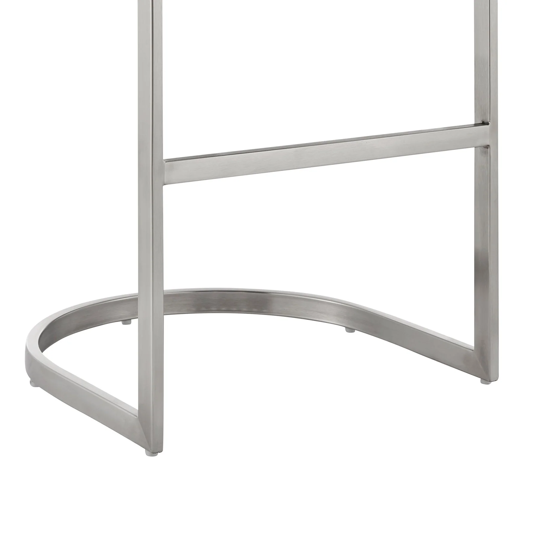 Katherine 30" Bar Stool in Brushed Stainless Steel with Gray Faux Leather - Image 8