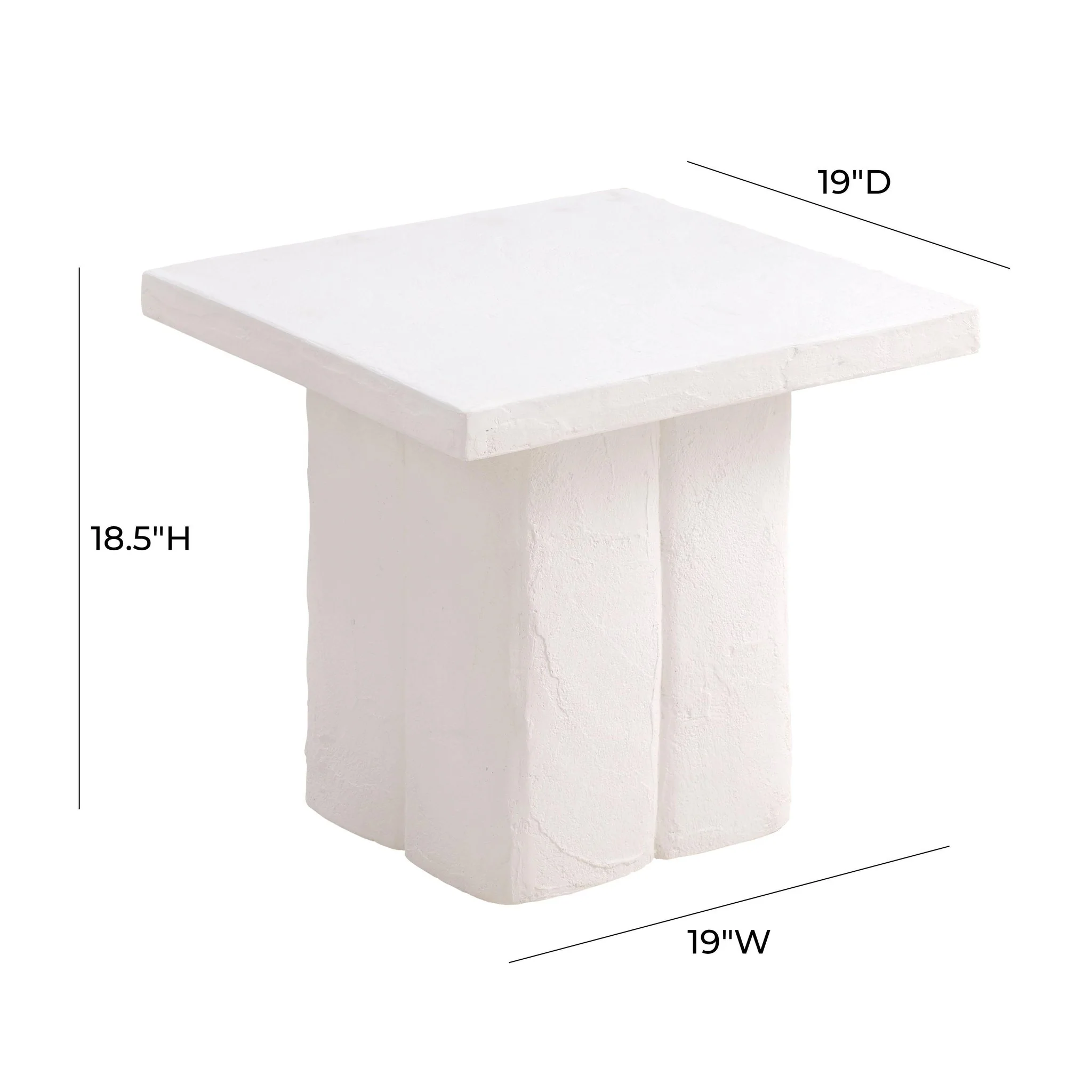 Kayla White Concrete Side Table - Image 6
