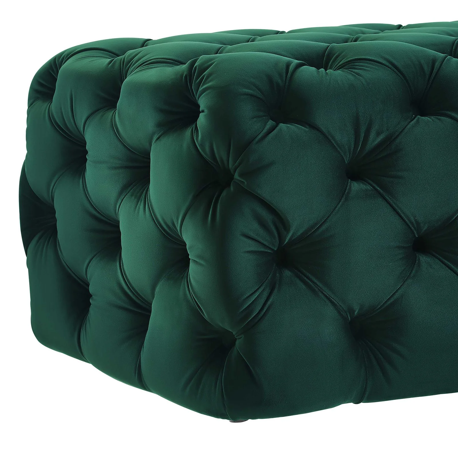 Kaylee Green Velvet Ottoman - Image 5