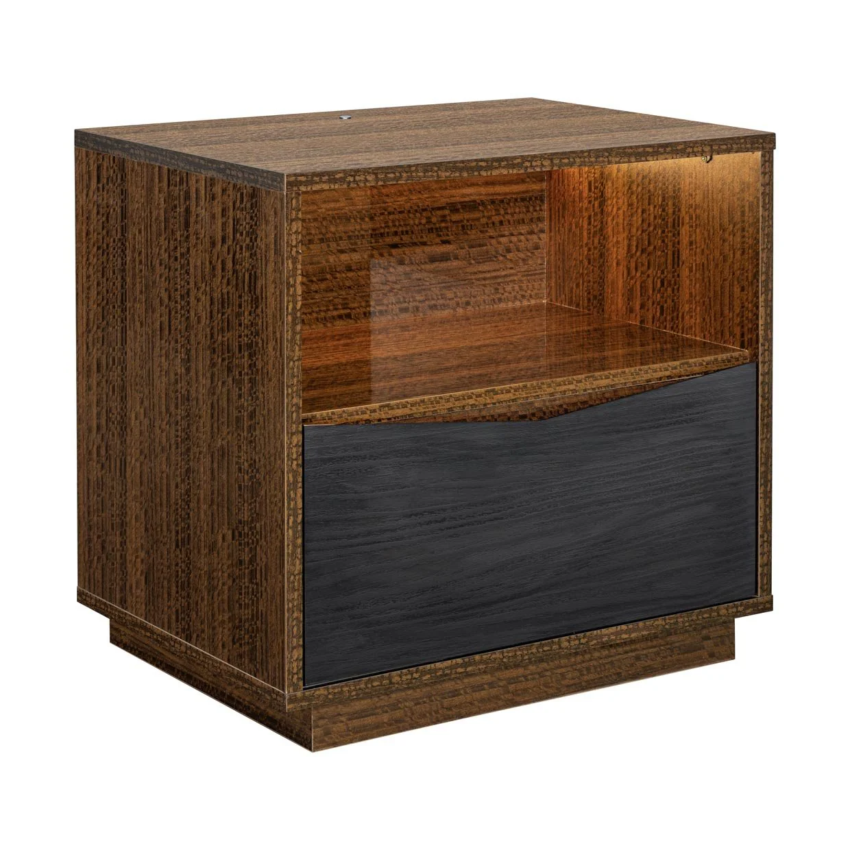 Kayner 1-Drawer Nightstand with LED Lights - Charcoal - Image 15